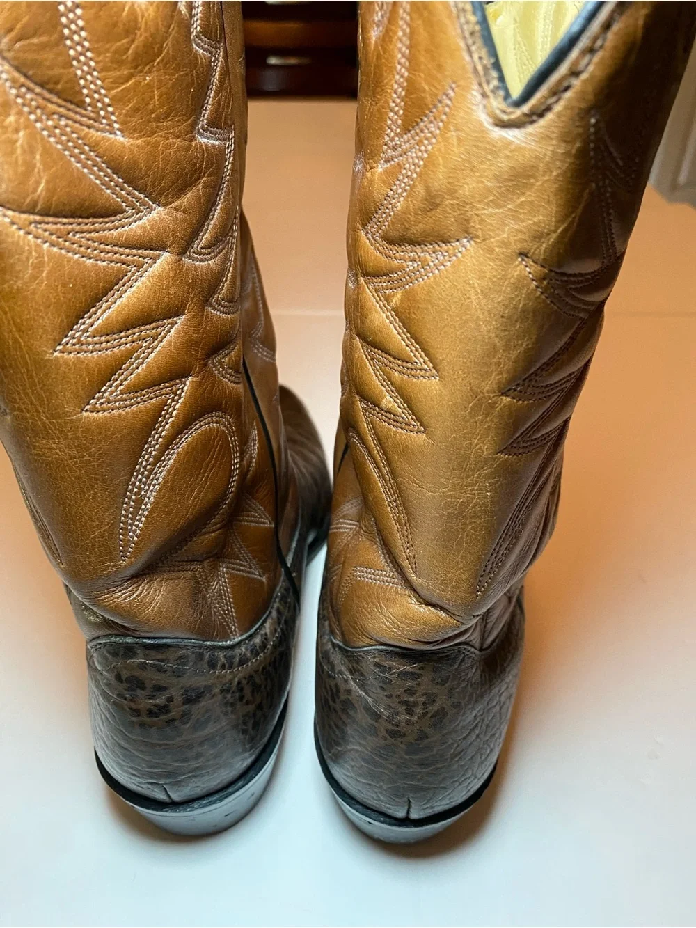 Mason Made in USA Brown Leather Western Boots size 10.5 D  display picture 1
